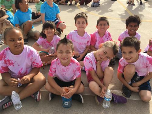 happy students at field day